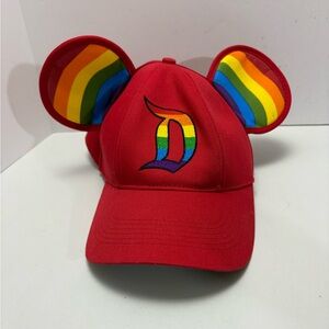 Disneyland Parks  Pride Rainbow Embroidered Mickey Mouse Ears Adult Baseball Hat